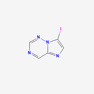 molecular formula C5H3IN4 B15313297 7-Iodoimidazo[2,1-f][1,2,4]triazine 