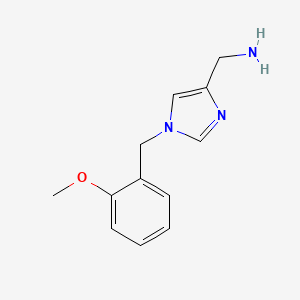 molecular formula C12H15N3O B1531330 (1-(2-methoxybenzyl)-1H-imidazol-4-yl)methanamine CAS No. 1368495-62-8
