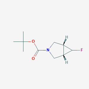 molecular formula C10H16FNO2 B15313314 tert-butyl (1R,5S)-6-fluoro-3-azabicyclo[3.1.0]hexane-3-carboxylate 