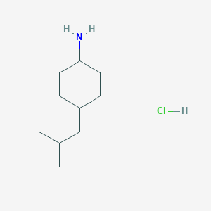 molecular formula C10H22ClN B1531333 4-(2-Methylpropyl)cyclohexan-1-amine hydrochloride CAS No. 2098022-99-0