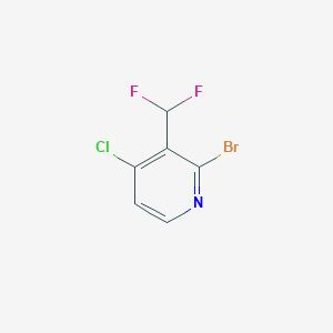 molecular formula C6H3BrClF2N B15313346 2-Bromo-4-chloro-3-(difluoromethyl)pyridine 