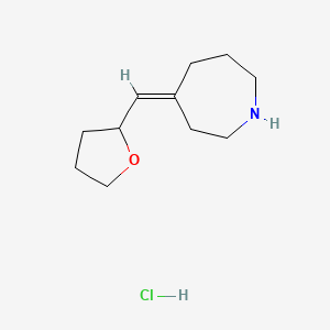 molecular formula C11H20ClNO B1531336 (4Z)-4-[(oxolan-2-yl)methylidene]azepane hydrochloride CAS No. 2098160-27-9