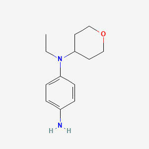 B1531337 N1-ethyl-N1-(oxan-4-yl)benzene-1,4-diamine CAS No. 1342900-34-8