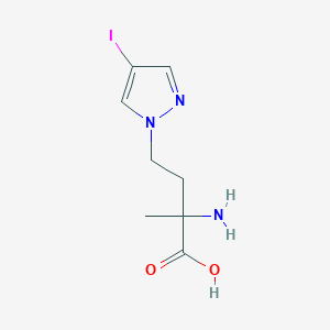 2-Amino-4-(4-iodo-1h-pyrazol-1-yl)-2-methylbutanoic acid