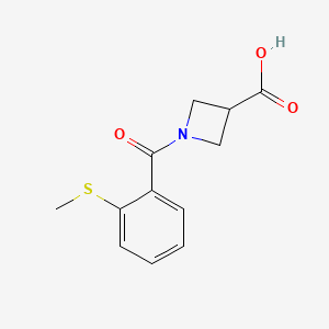 molecular formula C12H13NO3S B1531341 1-[2-(Methylsulfanyl)benzoyl]azetidine-3-carboxylic acid CAS No. 1378360-38-3