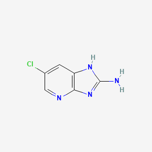 molecular formula C6H5ClN4 B15313411 6-chloro-1H-imidazo[4,5-b]pyridin-2-amine 