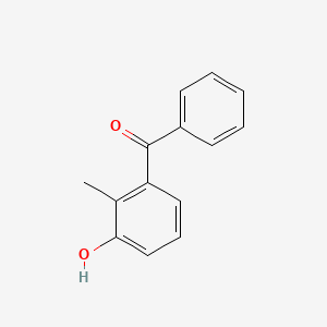 molecular formula C14H12O2 B15313417 3-Benzoyl-2-methylphenol 