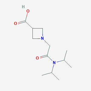 molecular formula C12H22N2O3 B1531342 1-(2-(二异丙氨基)-2-氧代乙基)氮杂环丁烷-3-羧酸 CAS No. 1410317-26-8