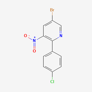molecular formula C11H6BrClN2O2 B1531344 5-Bromo-2-(4-chlorophenyl)-3-nitropyridine CAS No. 1800347-66-3