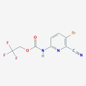 2,2,2-trifluoroethyl N-(5-bromo-6-cyanopyridin-2-yl)carbamate