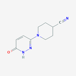 molecular formula C10H12N4O B1531346 1-(6-Hydroxypyridazin-3-yl)piperidine-4-carbonitrile CAS No. 2092582-44-8