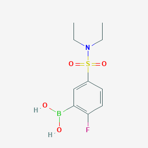molecular formula C10H15BFNO4S B1531347 (5-(N,N-diethylsulfamoyl)-2-fluorophenyl)boronic acid CAS No. 1704121-79-8