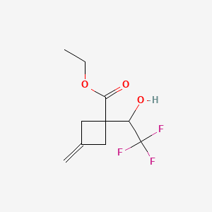 Ethyl 3-methylidene-1-(2,2,2-trifluoro-1-hydroxyethyl)cyclobutane-1-carboxylate