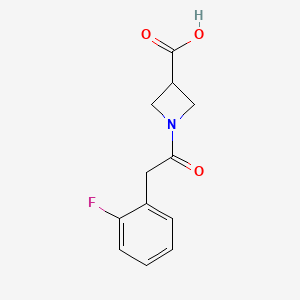 molecular formula C12H12FNO3 B1531349 1-[2-(2-Fluorophenyl)acetyl]azetidine-3-carboxylic acid CAS No. 1492411-64-9