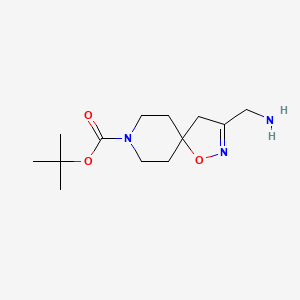 molecular formula C13H23N3O3 B15313508 Tert-butyl3-(aminomethyl)-1-oxa-2,8-diazaspiro[4.5]dec-2-ene-8-carboxylate 