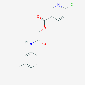 molecular formula C16H15ClN2O3 B15313523 [(3,4-Dimethylphenyl)carbamoyl]methyl 6-chloropyridine-3-carboxylate 