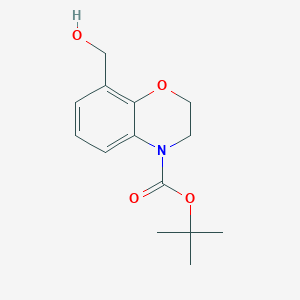 molecular formula C14H19NO4 B15313531 8-Hydroxymethyl-2,3-dihydro-benzo[1,4]oxazine-4-carboxylic acid tert-butyl ester CAS No. 926004-44-6