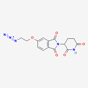 molecular formula C15H13N5O5 B15313552 5-(2-azidoethoxy)-2-(2,6-dioxopiperidin-3-yl)-2,3-dihydro-1H-isoindole-1,3-dione 