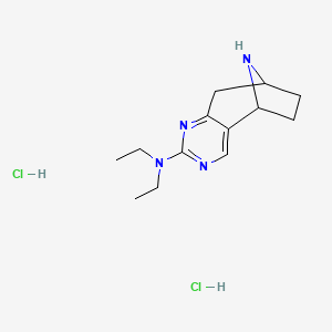 molecular formula C13H22Cl2N4 B1531356 N,N-diethyl-6,7,8,9-tetrahydro-5H-5,8-epiminocyclohepta[d]pyrimidin-2-amine dihydrochloride CAS No. 1864014-70-9