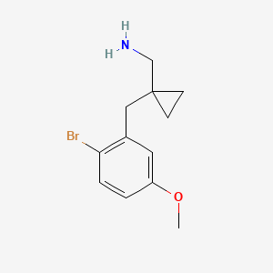 (1-(2-Bromo-5-methoxybenzyl)cyclopropyl)methanamine