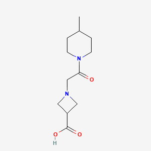 molecular formula C12H20N2O3 B1531362 1-(2-(4-Methylpiperidin-1-yl)-2-oxoethyl)azetidine-3-carboxylic acid CAS No. 1408944-48-8