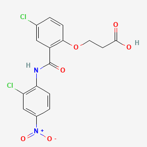 3-{4-Chloro-2-[(2-chloro-4-nitrophenyl)carbamoyl]phenoxy}propanoic acid