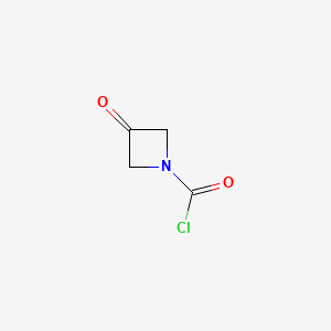 molecular formula C4H4ClNO2 B15313643 3-Oxoazetidine-1-carbonylchloride 