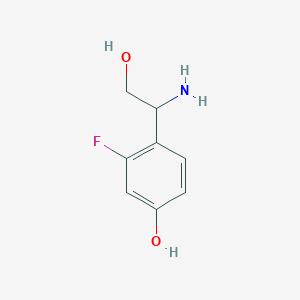 molecular formula C8H10FNO2 B15313649 4-(1-Amino-2-hydroxyethyl)-3-fluorophenol 