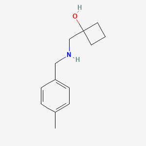 molecular formula C13H19NO B1531367 1-({[(4-Methylphenyl)methyl]amino}methyl)cyclobutan-1-ol CAS No. 1597096-56-4