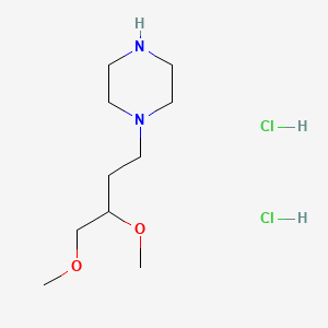 molecular formula C10H24Cl2N2O2 B15313675 1-(3,4-Dimethoxybutyl)piperazinedihydrochloride 