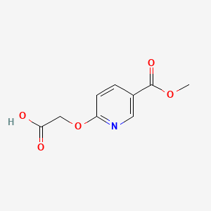 molecular formula C9H9NO5 B15313693 2-((5-(Methoxycarbonyl)pyridin-2-yl)oxy)acetic acid 