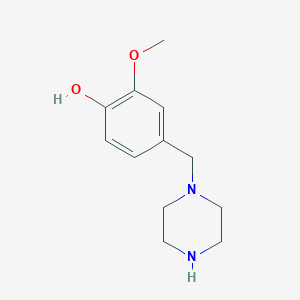 molecular formula C12H18N2O2 B15313706 2-Methoxy-4-piperazin-1-ylmethyl-phenol CAS No. 443694-35-7