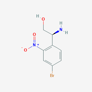 molecular formula C8H9BrN2O3 B15313718 (s)-2-Amino-2-(4-bromo-2-nitrophenyl)ethan-1-ol 