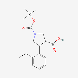 1-[(Tert-butoxy)carbonyl]-4-(2-ethylphenyl)pyrrolidine-3-carboxylic acid