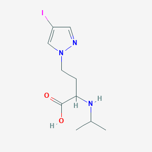 molecular formula C10H16IN3O2 B15313756 4-(4-Iodo-1h-pyrazol-1-yl)-2-(isopropylamino)butanoic acid 