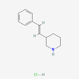 molecular formula C13H18ClN B1531376 3-[(E)-2-phenylethenyl]piperidine hydrochloride CAS No. 2098157-51-6