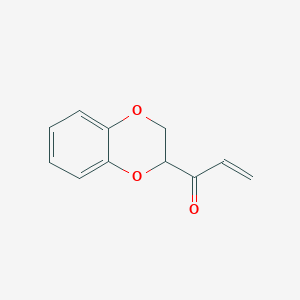 molecular formula C11H10O3 B15313763 1-(2,3-Dihydrobenzo[b][1,4]dioxin-2-yl)prop-2-en-1-one 