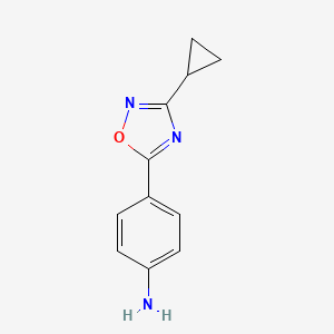 4-(3-Cyclopropyl-1,2,4-oxadiazol-5-yl)aniline