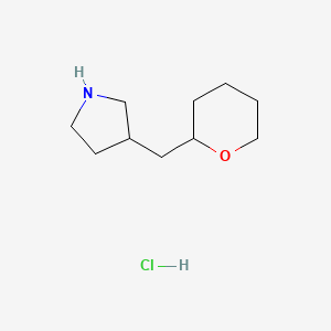 molecular formula C10H20ClNO B1531378 3-[(Oxan-2-yl)methyl]pyrrolidine hydrochloride CAS No. 2098108-02-0