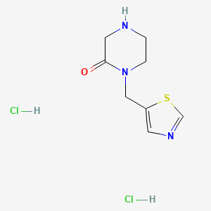 molecular formula C8H13Cl2N3OS B1531380 1-[(1,3-Thiazol-5-yl)methyl]piperazin-2-one dihydrochloride CAS No. 2098028-87-4
