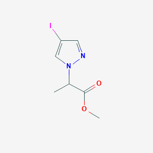 molecular formula C7H9IN2O2 B1531381 methyl 2-(4-iodo-1H-pyrazol-1-yl)propanoate CAS No. 1175275-62-3
