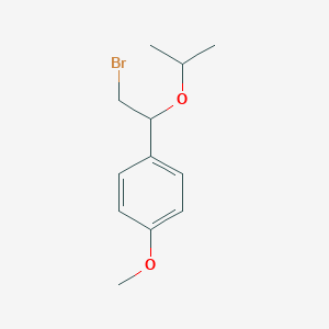 molecular formula C12H17BrO2 B15313871 1-(2-Bromo-1-isopropoxyethyl)-4-methoxybenzene 