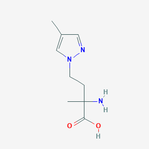 2-Amino-2-methyl-4-(4-methyl-1h-pyrazol-1-yl)butanoic acid