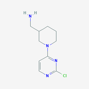 molecular formula C10H15ClN4 B1531393 [1-(2-Chloropyrimidin-4-yl)piperidin-3-yl]methanamine CAS No. 1421104-06-4