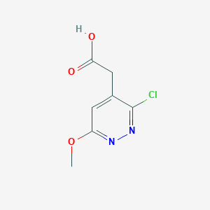 molecular formula C7H7ClN2O3 B15313934 2-(3-Chloro-6-methoxypyridazin-4-yl)acetic acid 