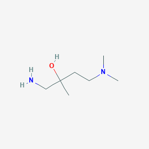 molecular formula C7H18N2O B15313966 1-Amino-4-(dimethylamino)-2-methylbutan-2-ol 