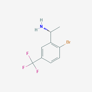 molecular formula C9H9BrF3N B15313971 (R)-1-(2-Bromo-5-(trifluoromethyl)phenyl)ethanamine 