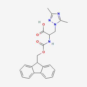 molecular formula C22H22N4O4 B15314017 3-(dimethyl-1H-1,2,4-triazol-1-yl)-2-({[(9H-fluoren-9-yl)methoxy]carbonyl}amino)propanoic acid 