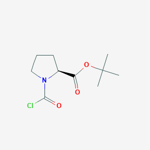 molecular formula C10H16ClNO3 B15314033 (S)-tert-butyl 1-(chlorocarbonyl)pyrrolidine-2-carboxylate 