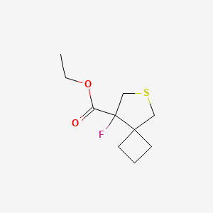 molecular formula C10H15FO2S B15314043 Ethyl 8-fluoro-6-thiaspiro[3.4]octane-8-carboxylate 